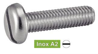 [DIN 85] TORNILLOS CABEZA ALOMADA CON RANURA - ACERO INOXIDABLE A2 (SIMILAR ISO 1580, NFE25-128, UNI 6108)