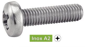 [DIN 7985] TORNILLOS CABEZA ALOMADA PHILLIPS - Acero inoxidable a2 (similar ISO 7045, NFE25-121, UNI 7687)