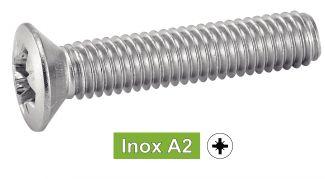 [DIN 966] POZIDRIVE RAISED COUNTERSUNK HEAD MACHINE SCREWS - STAINLESS STEEL A2 (SIMILAR ISO7047, NFE25-120, UNI 7689)