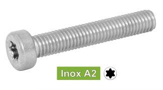 VIS A METAUX TETE CYLINDRIQUE BASSE TORX - INOX A2