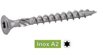 VIS POUR BOIS TENDRE TETE FRAISEE TORX - INOX A2