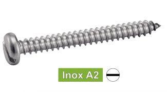 [DIN 7971] TORNILLOS ROSCA CHAPA CON CABEZA ALOMADA ANCHA RANURADA - ACERO INOXIDABLE A2 (SIMILAR ISO 1481, NFE25-663, UNI 6591)
