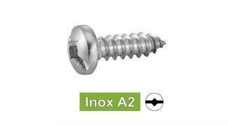 [DIN 7981] TORNILLOS ROSCA CHAPA CABEZA ALOMADA CON HUECO CUADRADO RANURADO - ACERO INOXIDABLE A2 (SIMILAR ISO 7049, NFE25-658, UNI 6954)
