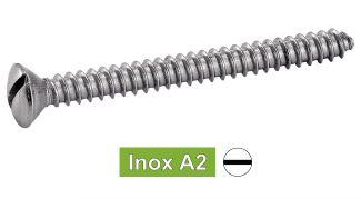 [DIN 7973] TORNILLOS ROSCA CHAPA CON CABEZA AVELLANADA ABOMBADA RANURADA - ACERO INOXIDABLE A2 (SIMILAR ISO 1483, NFE25-661, UNI 6953)