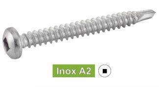 [DIN 7504 M] SQUARE PAN HEAD SELF DRILLING SCREWS - STAINLESS STEEL A2 (SIMILAR ISO 15481)