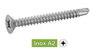 [DIN 7504 O] TORNILLOS AUTOTALADRANTES CABEZA AVELLANADA POZIDRIVE - ACERO INOXIDABLE A2 (SIMILAR ISO 15482)