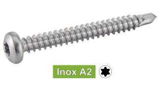[DIN 7504 M] VIS AUTOPERCEUSES TETE CYLINDRIQUE TORX - INOX A2 (SIMILAR ISO 15481)
