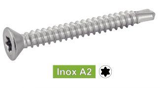 [DIN 7504 O] VIS AUTOPERCEUSES TETE FRAISEE SIX LOBES - INOX A2 (SIMILAR ISO 15482)