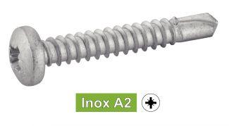 [DIN 7504 M] POZIDRIVE PAN HEAD SELF DRILLING SCREWS - AISI 410 STAINLESS STEEL (SIMILAR ISO 15481)