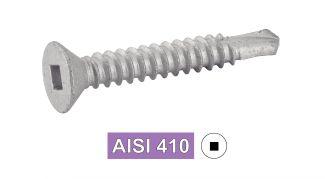 [DIN 7504 O] TORNILLOS AUTOTALADRANTES CABEZA AVELLANADA CUADRADA - ACERO INOXIDABLE AISI 410 (SIMILAR ISO 15482)