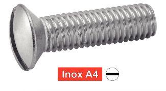 [DIN 964] VIS A METAUX TETE FRAISEE BOMBEE FENDUE - INOX A4 (SIMILAR ISO 2010, NFE25-124, UNI 6110)