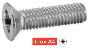[DIN 965] POZIDRIVE COUNTERSUNK HEAD MACHINE SCREWS - STAINLESS STEEL A4 (SIMILAR ISO7046, NFE25-119, UNI 7688)