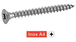 POZIDRIVE COUNTERSUNK HEAD CHIPBOARD SCREWS - STAINLESS STEEL A4