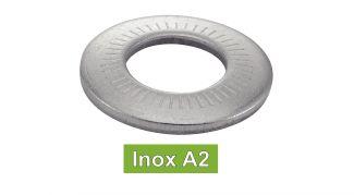 RONDELLES CONIQUES STRIÉES SERIE ETROITE - INOX A2