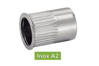 KNURLED RIVET NUTS - STAINLESS STEEL A2