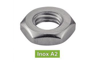 [DIN 439] HEXAGON THIN NUTS LEFT HAND THREAD - STAINLESS STEEL A2 (SIMILAR ISO 4035, NFE25-405, UNI 5589)