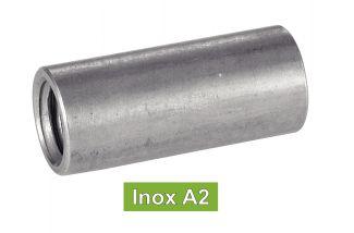 CYLINDRICAL COUPLING NUTS - STAINLESS STEEL A2