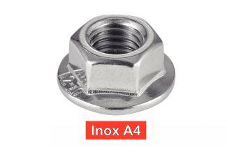 [DIN 6923] MUTTERN MIT GEZAHNTEM BODEN - EDELSTAHL A4 (ISO 4161, NFE25-406)