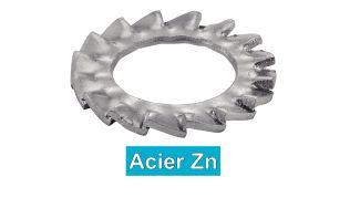 [DIN 6798 A] SERRATED EXTERNAL TEETH LOCK WASHERS - ZINC PLATED STEEL (NFE27-624, UNI 8842)