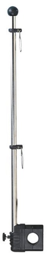 [8444222-25] FLAGGENSTOCK MIT HALTER FÜR RELING - EDELSTAHL A2/KUNSTSTOFF
