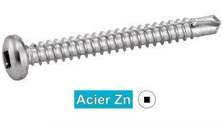 [DIN 7504 M] TORNILLOS AUTOTALADRANTES CABEZA CILINDRICA CON MUESCAS Y HUECO CUADRADO - ACERO ZINCADO (SIMILAR ISO 15481)