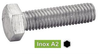 [DIN 933] TORNILLOS CABEZA HEXAGONAL ROSCA TOTAL - ACERO INOXIDABLE A2 (SIMILAR ISO 4017, NFE25-114, UNI 5739)