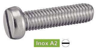 [DIN 84] TORNILLOS CABEZA CILÍNDRICA RANURADA - ACERO INOXIDABLE A2 (SIMILAR ISO 1207, NFE25-127, UNI 6107)
